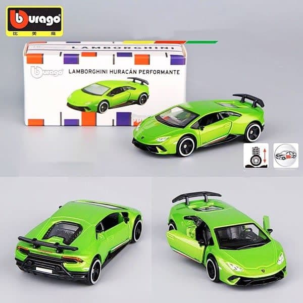 Bburago 1:64 Lamborghini Huracan Performante Racing Sports Model Metal Car image 1